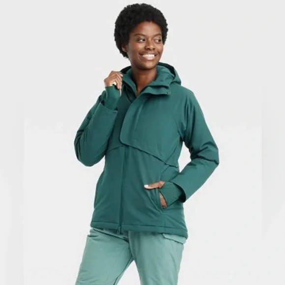 XL Like New Women's Winter Jacket - All in Motion Emerald Green - Picture 4 of 6